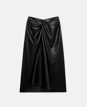 Stella McCartney Alter Mat Knotted Midi Kjolar Dam Svarta | 6504ULIMO