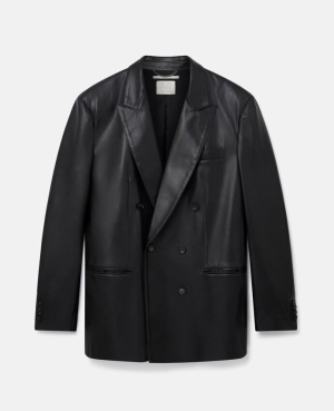 Stella McCartney Alter Mat Oversized Double-Breasted Blazers Dam Svarta | 5104NRWCM