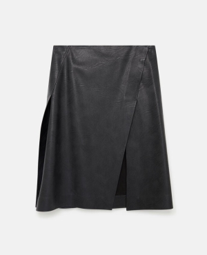Stella McCartney Alter Mat Split Front A-Line Kjolar Dam Svarta | 5107HUFAN