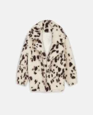 Stella McCartney Appaloosa Print Teddy Jackor Dam Grädde | 7084QJSGN