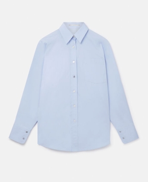 Stella McCartney Banana Sleeve Boyfriend Skjorta Dam Blå | 5089PKMUX