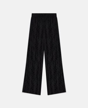 Stella McCartney Breda-Leg S-Wave Långbyxor Dam Svarta | 7295QEMIL