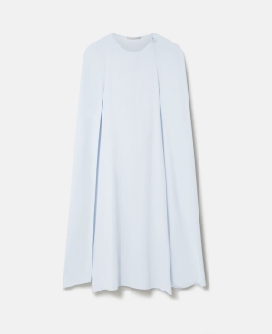 Stella McCartney Cape Klänning Dam Blå | 7613DFTCK