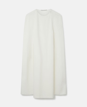 Stella McCartney Cape Klänning Dam Vita | 9704PXNEL