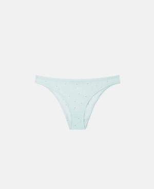 Stella McCartney Crystal Dot Mesh Briefs Sovkläder Dam Mintgröna | 4938HXWVC
