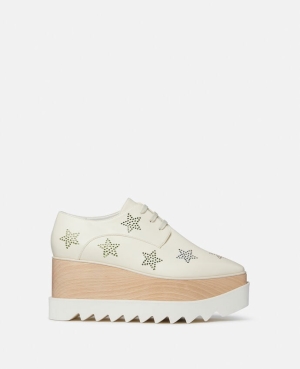 Stella McCartney Elyse Crystal Star Platform Kilklack Dam Grädde | 4576NVXKA