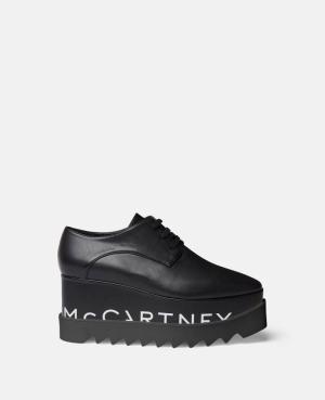 Stella McCartney Elyse Logo Platform Kilklack Dam Svarta | 4570DWYLF