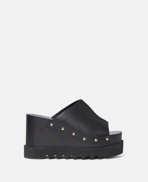 Stella McCartney Elyse Studded Badtofflor Kilklack Sandals Kilklack Dam Svarta | 9401MYVSJ