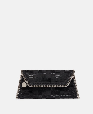 Stella McCartney Falabella Crystal Hotfix Clutch Clutch Väska Dam Svarta | 5642EYJDC