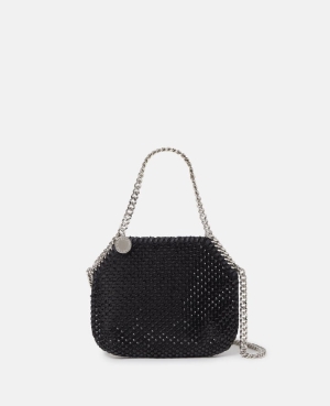 Stella McCartney Falabella Crystal Mesh Mini Toteväska Dam Svarta | 2047XJOIE