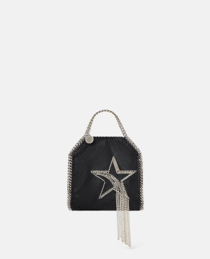 Stella McCartney Falabella Crystal Star Embroidery Tiny Crossbody Väska Dam Svarta | 3064SQIXE