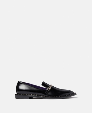 Stella McCartney Falabella Loafers Platta Skor Dam Svarta | 1026CMRUF