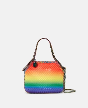 Stella McCartney Falabella Rainbow Crystal Dégradé Mini Toteväska Dam Multicolour | 9814PDUQZ