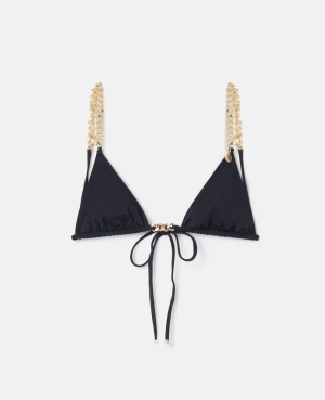 Stella McCartney Falabella Triangle Bikini Badkläder Dam Svarta | 5231ZPBQT