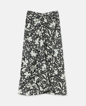 Stella McCartney Forest Floral Print Silk Kjolar Dam Svarta | 3096BLHMF