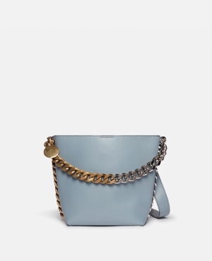 Stella McCartney Frayme Bucket Bag Dam Blå | 6291NBTHZ