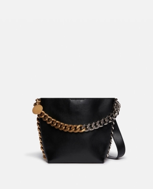 Stella McCartney Frayme Bucket Bag Dam Svarta | 3206NBQTO