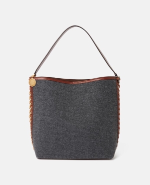Stella McCartney Frayme Felt Toteväska Dam Grå | 5712UZVCG