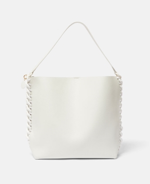 Stella McCartney Frayme Grainy Alter Mat Toteväska Dam Vita | 9032UDIAB