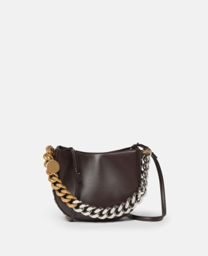 Stella McCartney Frayme Small Axelväska Dam Choklad Bruna | 6502WKDPR