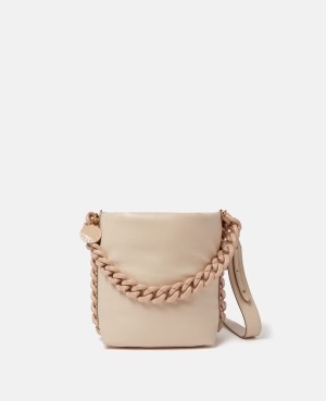 Stella McCartney Frayme Vadderad Bucket Axelväska Dam Semolina | 2894DKNMQ