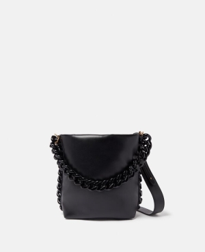 Stella McCartney Frayme Vadderad Bucket Axelväska Dam Svarta | 7314KTJRH