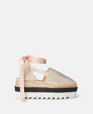 Stella McCartney Gaia Crystal Platform Espadriller Dam Powder | 3849CLXHT