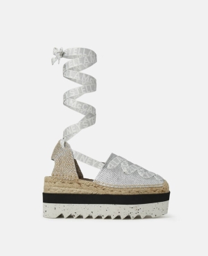 Stella McCartney Gaia Platform Espadriller Dam Silver | 5768QPOUX