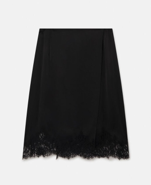 Stella McCartney Guipure Spets Trim Kjolar Dam Svarta | 8406RNOKQ