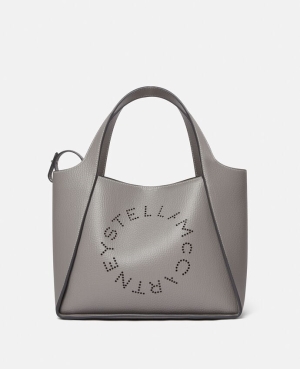 Stella McCartney Logo Grainy Alter Mat Crossbody Väska Dam Smoke | 1408FPWEQ
