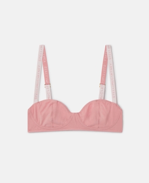 Stella McCartney Logo Tape Soft Cup Underwired Bra Damunderkläder Dam Rosa | 4610HQPWR
