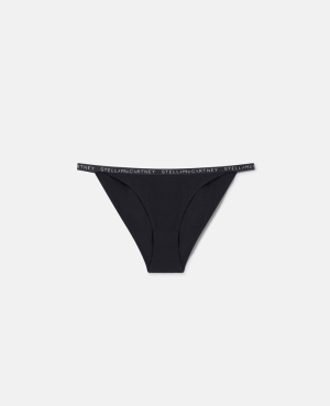 Stella McCartney Logo Tape String Briefs Sovkläder Dam Svarta | 2906JVBCR