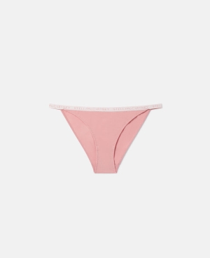 Stella McCartney Logo Tape String Briefs Sovkläder Dam Rosa | 8201UVTQD