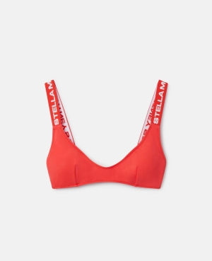 Stella McCartney Logo Tape Vadderad Bikini Badkläder Dam Korall | 1547BTPZY