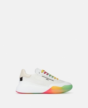 Stella McCartney Loop Spets-up Sneakers Träningsskor Dam Vita | 3419HMXTZ