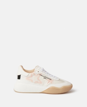 Stella McCartney Loop Star Print Spets-Up Träningsskor Dam Vita | 8536XDGNY