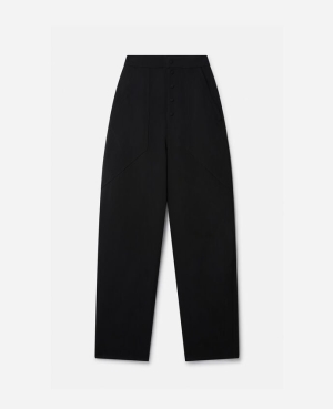 Stella McCartney Loose Fit Tailored Långbyxor Dam Svarta | 4016QOFBP