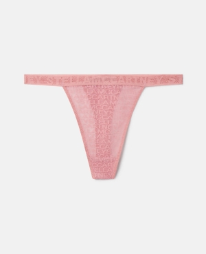 Stella McCartney Monogram Mesh String Briefs Sovkläder Dam Rosa | 9345OLIRG