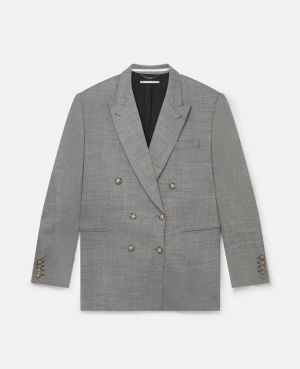 Stella McCartney Oversized Double-Breasted Blazers Dam Grå | 3258JGQNR