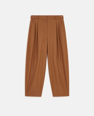 Stella McCartney Plisserad Banana Leg Tailoring Dam Cinnamon | 5423YREZB