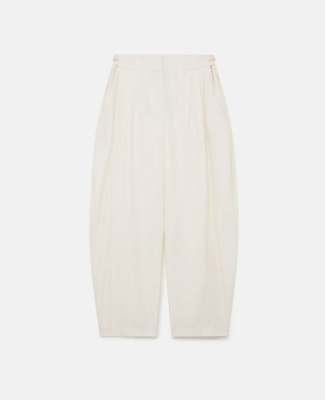 Stella McCartney Plisserad Breda Leg Tailoring Dam Grädde | 6281ZJOFQ