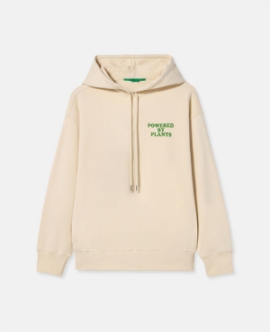 Stella McCartney Powered By Plants' Tryck Hoodie Dam Grädde | 5374LYEZN