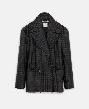 Stella McCartney Quiltad Alter Mat Double-Breasted Rockar Dam Svarta | 8401NVKOX