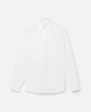 Stella McCartney Regenerative Bomull Boyfriend Skjorta Dam Vita | 8512FHZWG