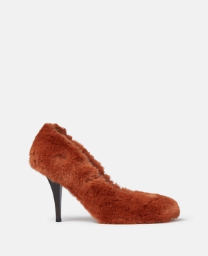 Stella McCartney Ryder Shaggy Stiletto Höga Klackar Dam Ginger | 3120RQAZP