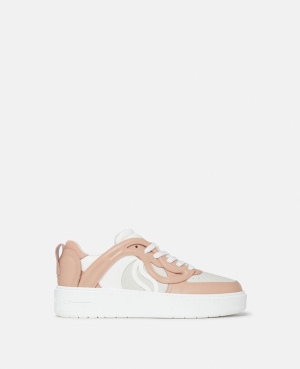 Stella McCartney S-Wave 1 Contrast Träningsskor Dam Vita Rosa | 7185MZNYK