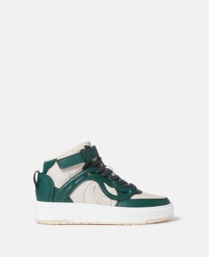 Stella McCartney S-Wave 2 Mid-Top Träningsskor Dam Gröna | 3716BADPN