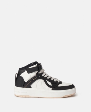 Stella McCartney S-Wave 2 Mid-Top Träningsskor Dam Svarta Vita | 5874MXWAN