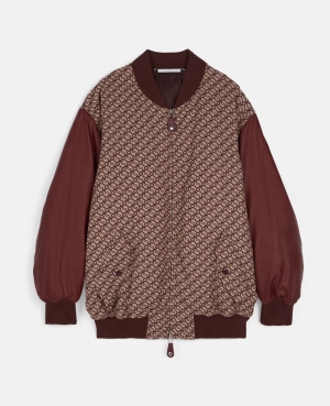 Stella McCartney S-Wave Jacquard Bomber Jackor Dam Hazelrose | 0864VHXNW