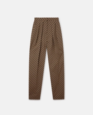 Stella McCartney S-Wave Pleat Front Hetero Leg Tailoring Dam Raffia | 4732BQZAM